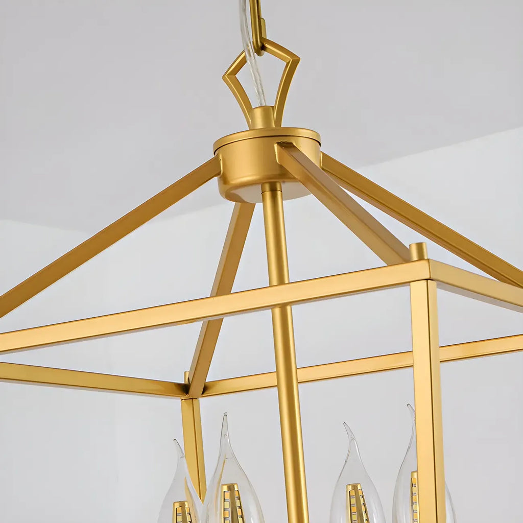 Lanterne industrielle réglable en métal avec cage pour bougies