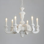 Lustre vintage en bois gris style rustique