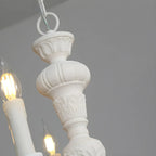 Lustre vintage en bois gris style rustique