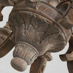 Lustre vintage en bois gris style rustique