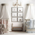 Lustre vintage en bois gris style rustique
