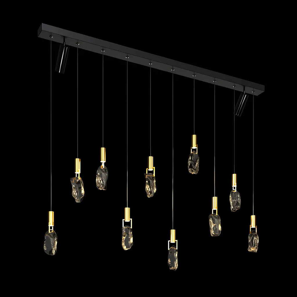 Suspension linéaire moderne en cristal réglable