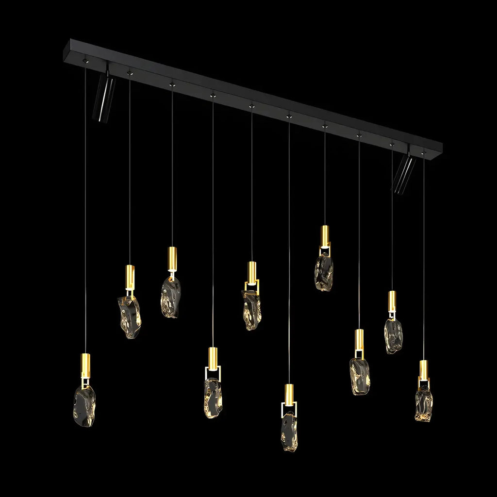 Suspension linéaire moderne en cristal réglable