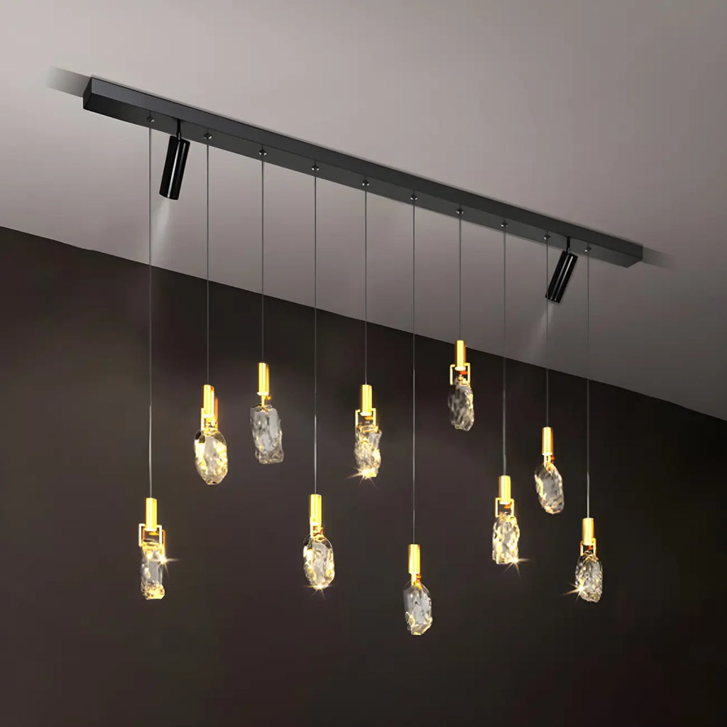 Suspension linéaire moderne en cristal réglable