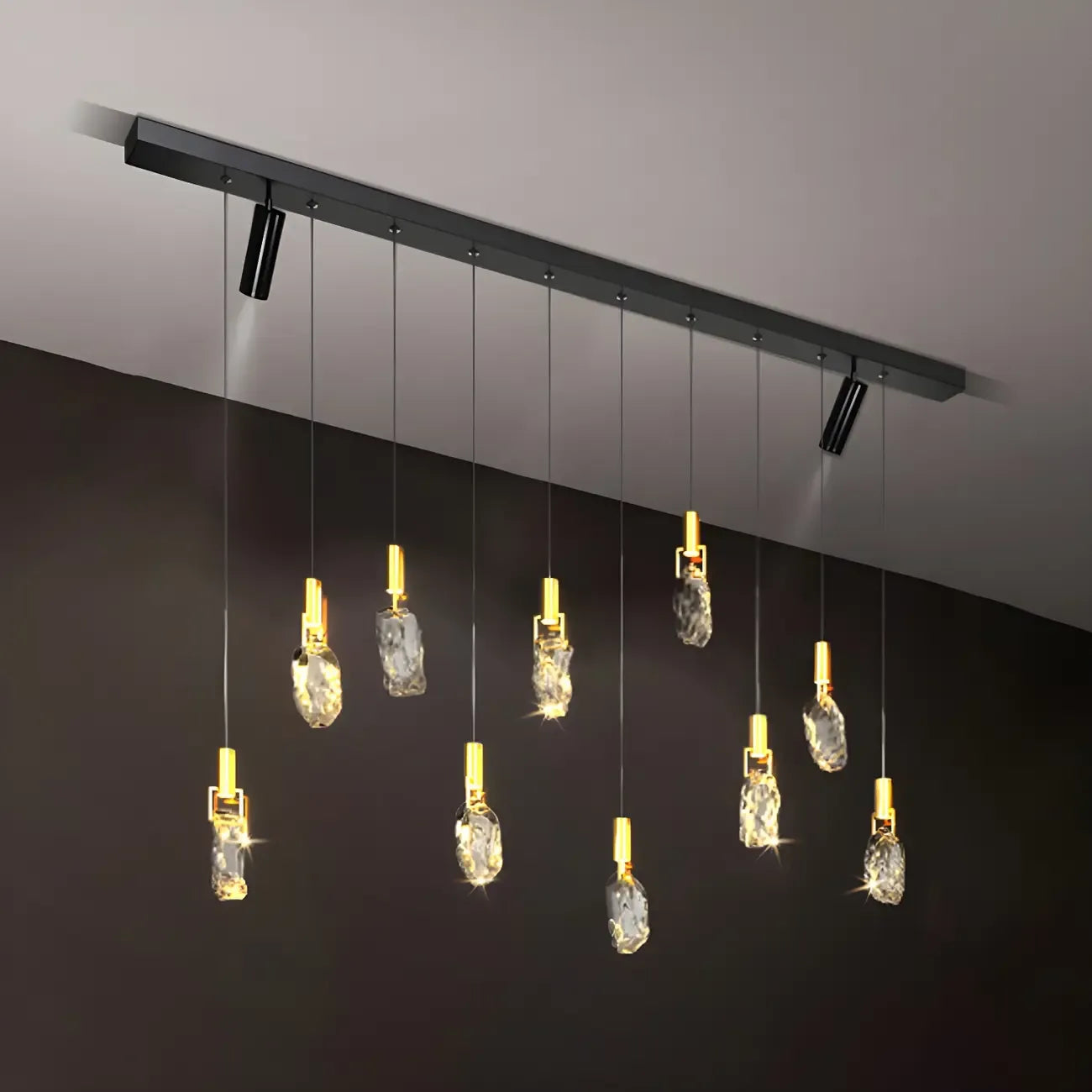 Suspension linéaire moderne en cristal réglable