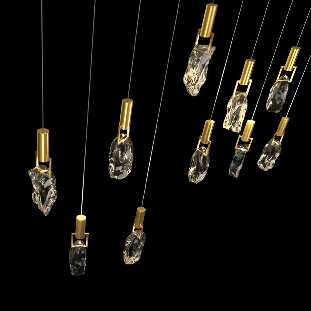 Suspension linéaire moderne en cristal réglable
