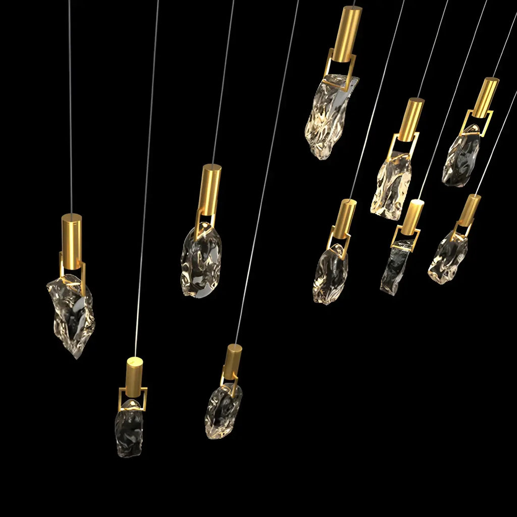 Suspension linéaire moderne en cristal réglable