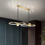 Suspension moderne à anneau noir avec variateur