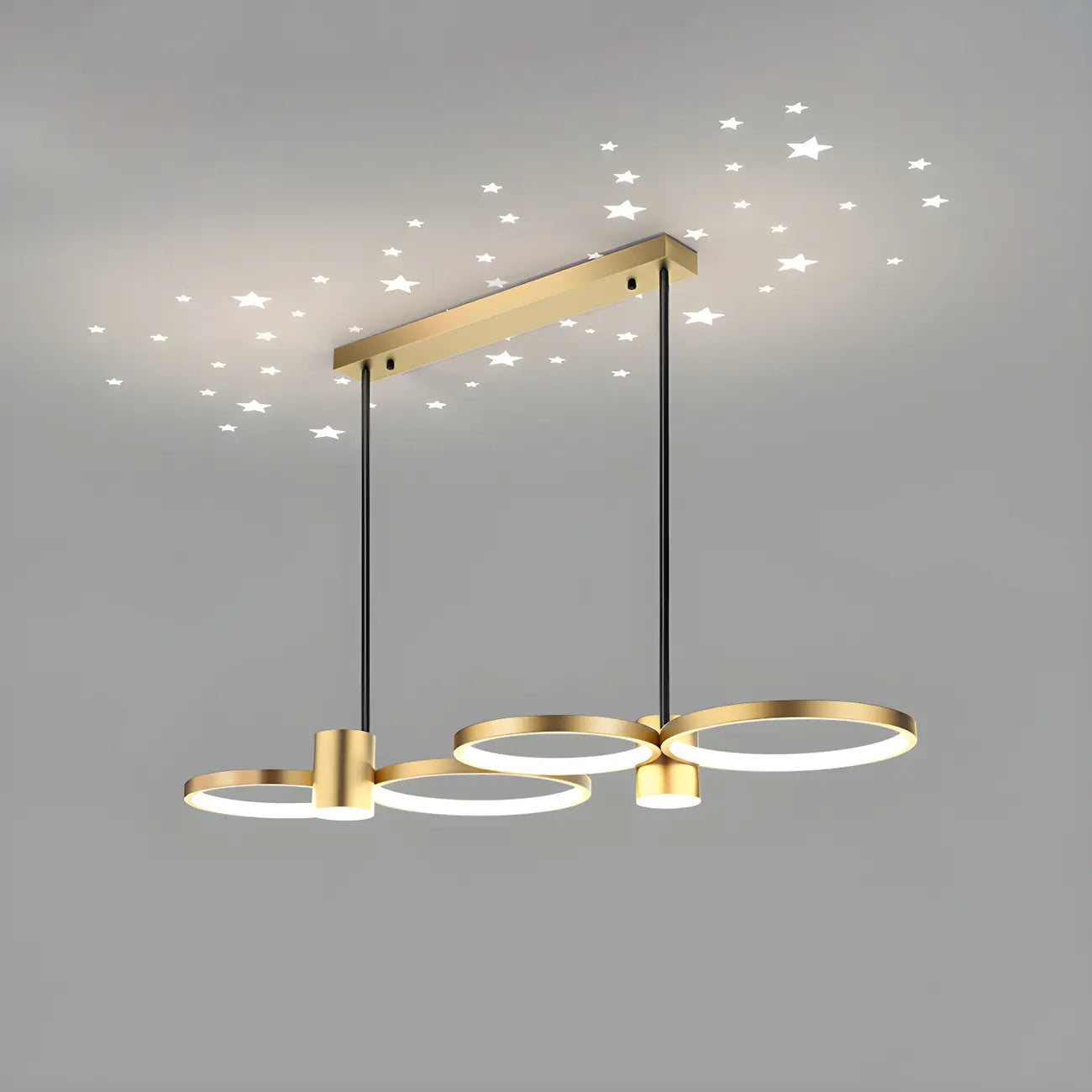Suspension moderne à anneau noir avec variateur