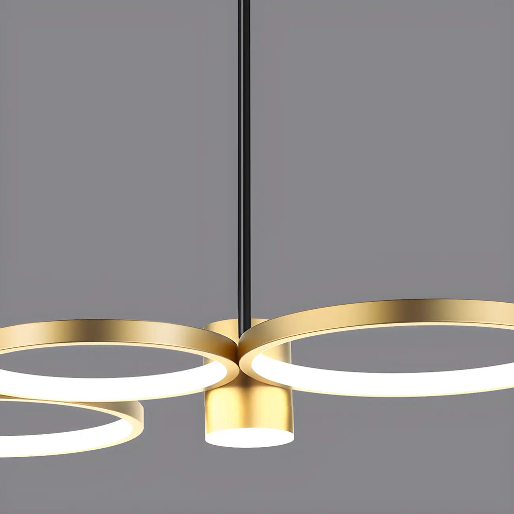Suspension moderne à anneau noir avec variateur
