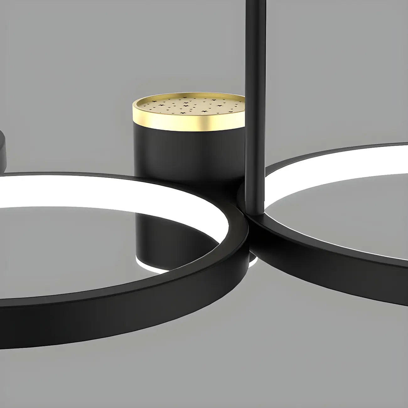 Suspension moderne à anneau noir avec variateur