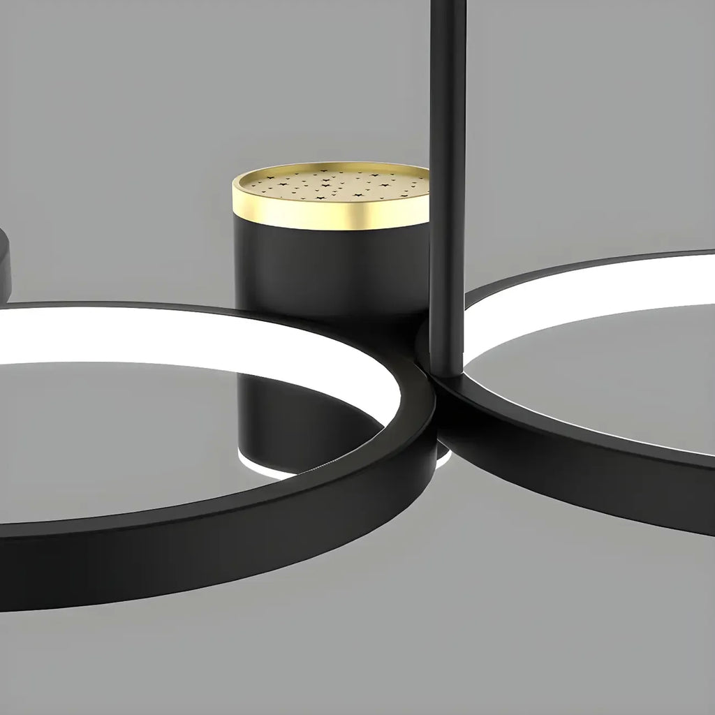 Suspension moderne à anneau noir avec variateur