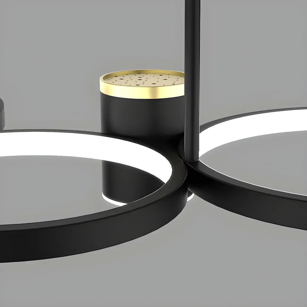 Suspension moderne à anneau noir avec variateur