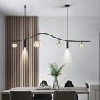 Suspension moderne et élégante à 6 lumières pour îlot de cuisine