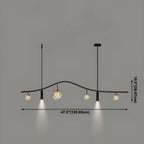 Suspension moderne et élégante à 6 lumières pour îlot de cuisine