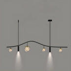 Suspension moderne et élégante à 6 lumières pour îlot de cuisine