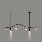 Suspension moderne et élégante à 6 lumières pour îlot de cuisine