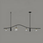 Suspension moderne et élégante à 6 lumières pour îlot de cuisine