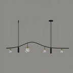 Suspension moderne et élégante à 6 lumières pour îlot de cuisine