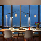 Suspension moderne et élégante à 6 lumières pour îlot de cuisine