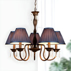 Lustre suspendu à 5 lumières réglables en cristal