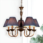 Lustre suspendu à 5 lumières réglables en cristal