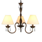 Lustre suspendu à 5 lumières réglables en cristal