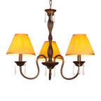 Lustre suspendu à 5 lumières réglables en cristal