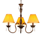 Lustre suspendu à 5 lumières réglables en cristal
