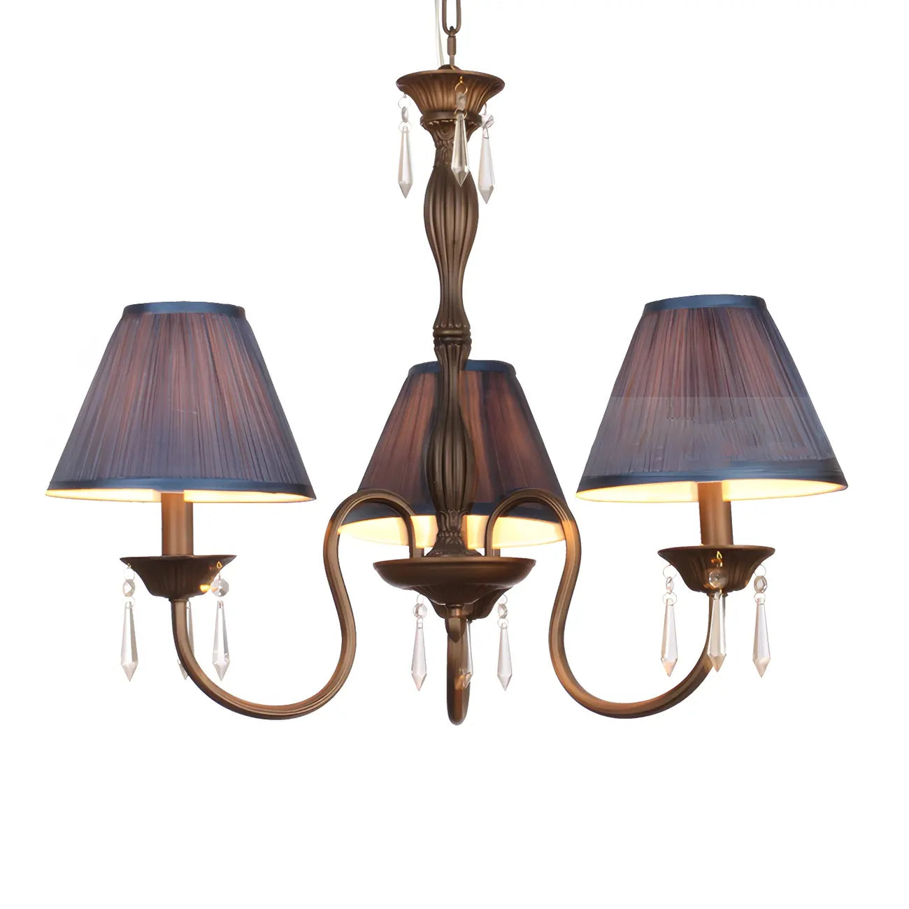 Lustre suspendu à 5 lumières réglables en cristal