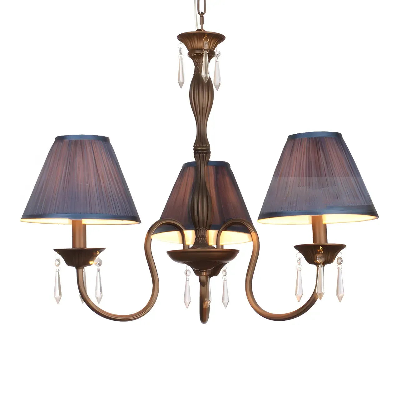 Lustre suspendu à 5 lumières réglables en cristal