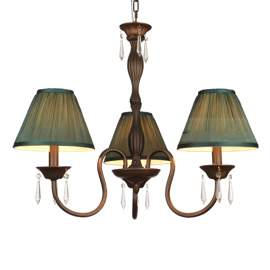 Lustre suspendu à 5 lumières réglables en cristal