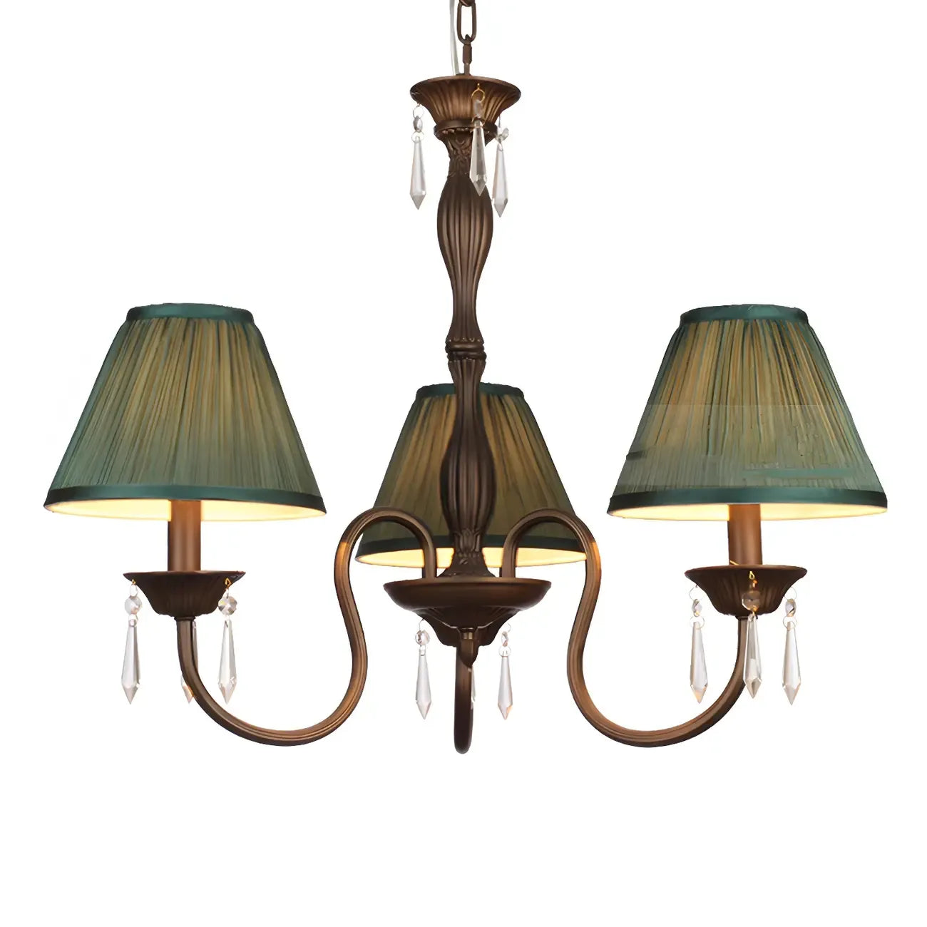 Lustre suspendu à 5 lumières réglables en cristal