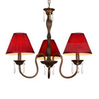 Lustre suspendu à 5 lumières réglables en cristal
