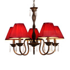 Lustre suspendu à 5 lumières réglables en cristal