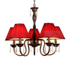 Lustre suspendu à 5 lumières réglables en cristal