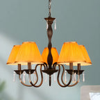 Lustre suspendu à 5 lumières réglables en cristal