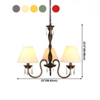 Lustre suspendu à 5 lumières réglables en cristal