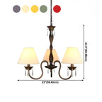 Lustre suspendu à 5 lumières réglables en cristal