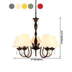 Lustre suspendu à 5 lumières réglables en cristal
