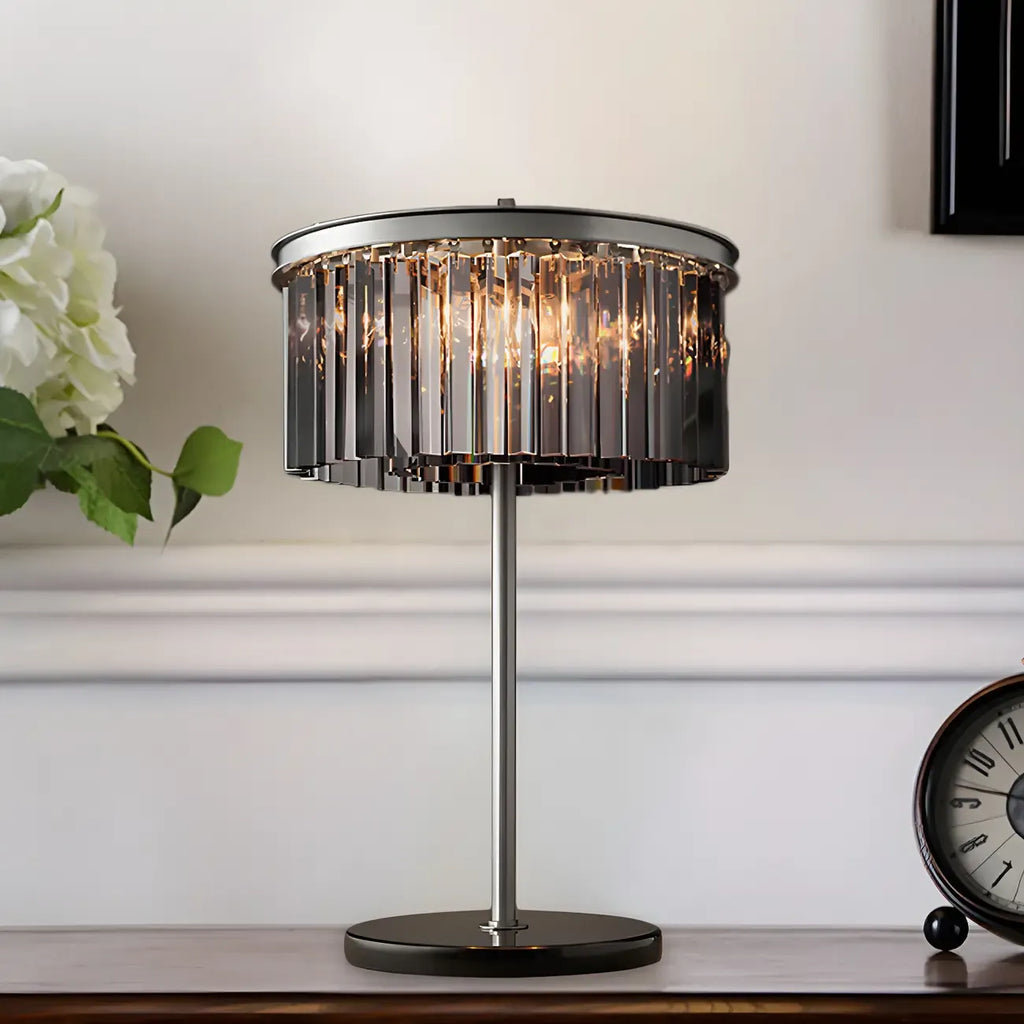 Lampe de table LED moderne en cristal pour salon