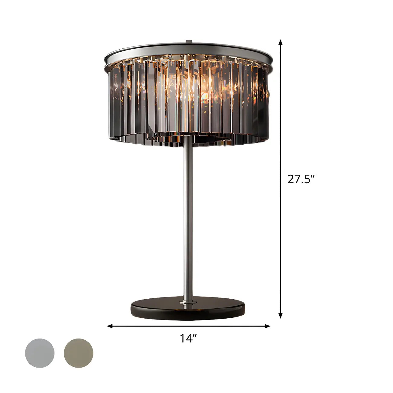 Lampe de table LED moderne en cristal pour salon