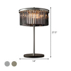 Lampe de table LED moderne en cristal pour salon