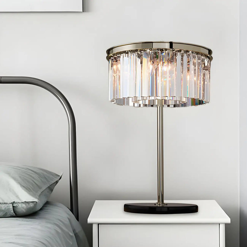 Lampe de table LED moderne en cristal pour salon