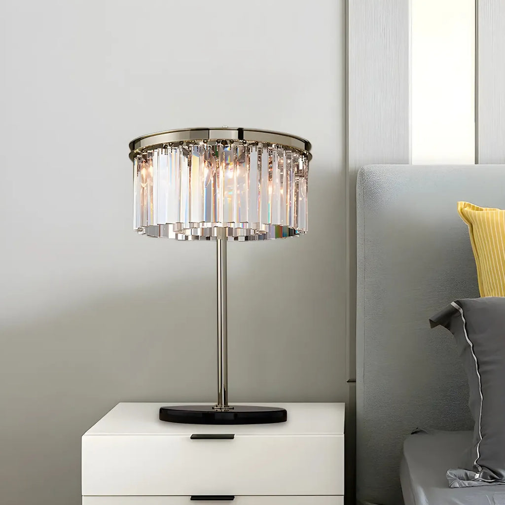 Lampe de table LED moderne en cristal pour salon