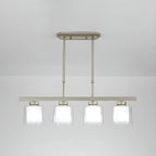 Suspension cylindrique moderne en verre pour îlot de cuisine