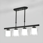 Suspension cylindrique moderne en verre pour îlot de cuisine
