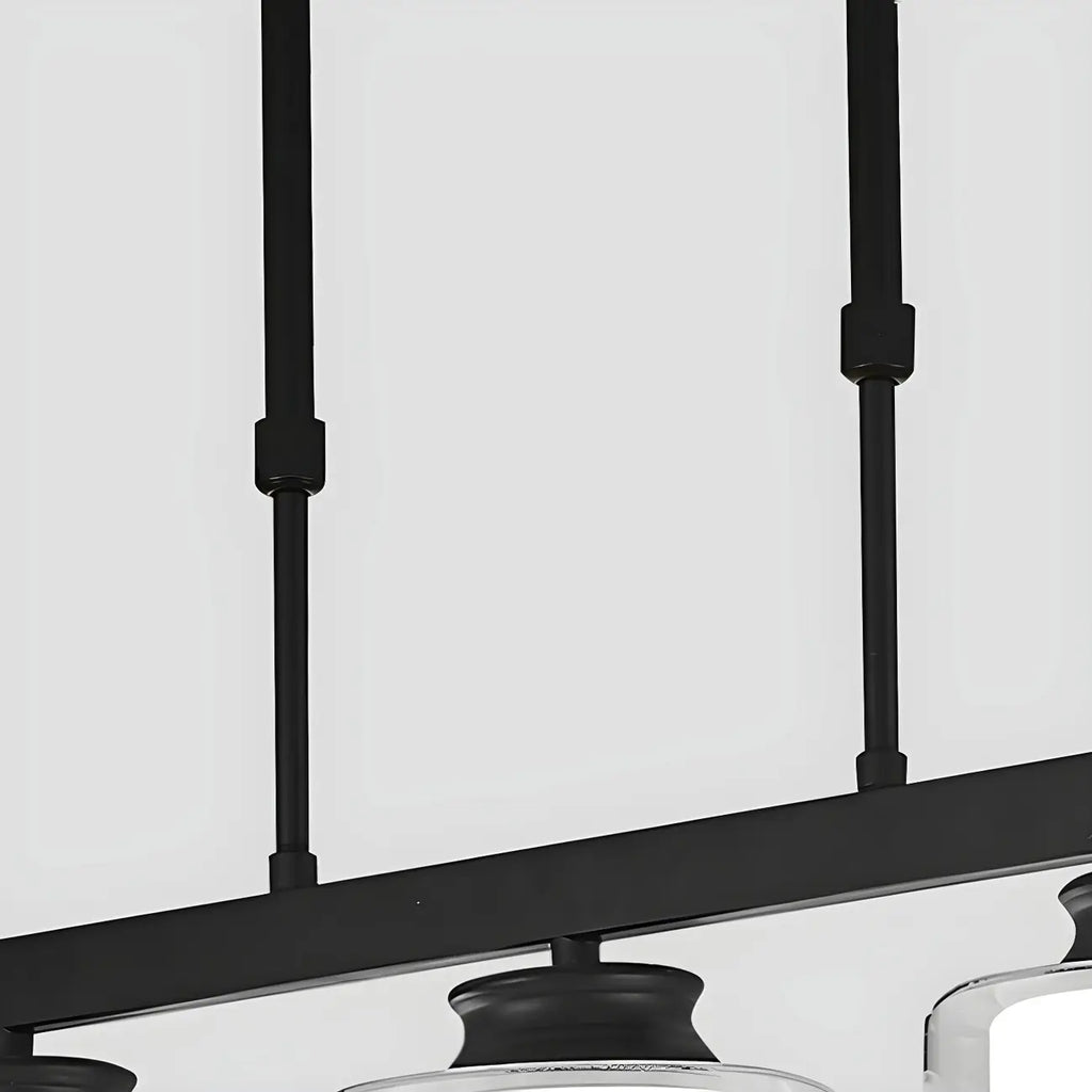 Suspension cylindrique moderne en verre pour îlot de cuisine