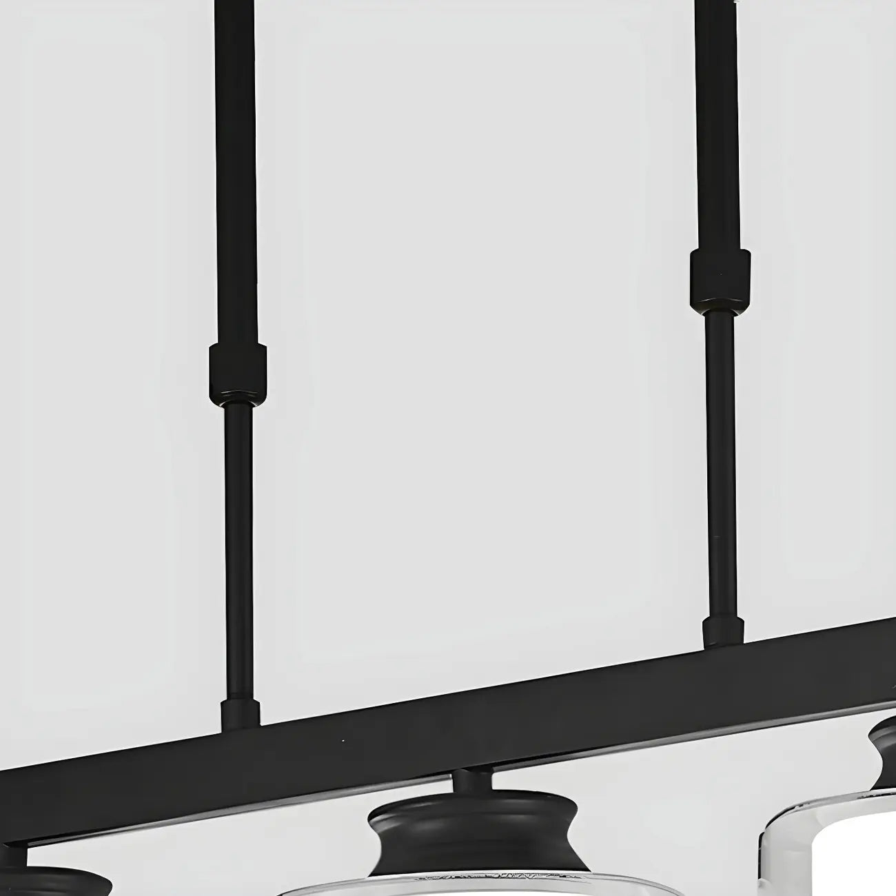 Suspension cylindrique moderne en verre pour îlot de cuisine