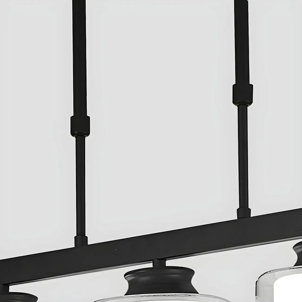 Suspension cylindrique moderne en verre pour îlot de cuisine